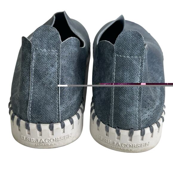 Isle Jacobson Women’s Blue EUR 40 US 10 Hornbak Tulip Perforated Loafers - Picture 2 of 5